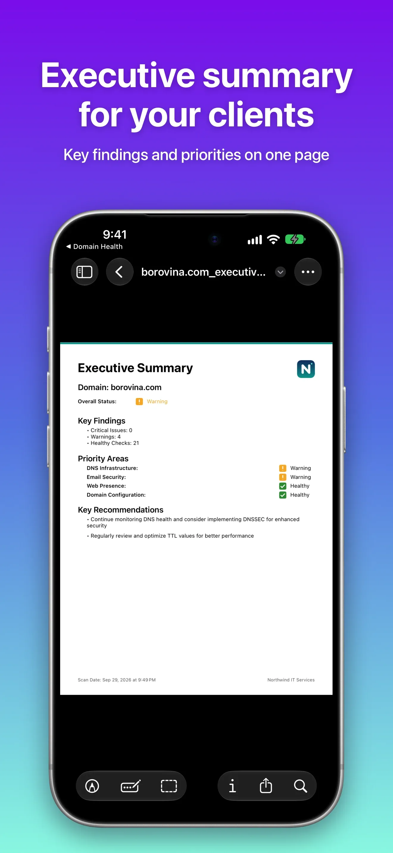 Executive summary PDF with key findings