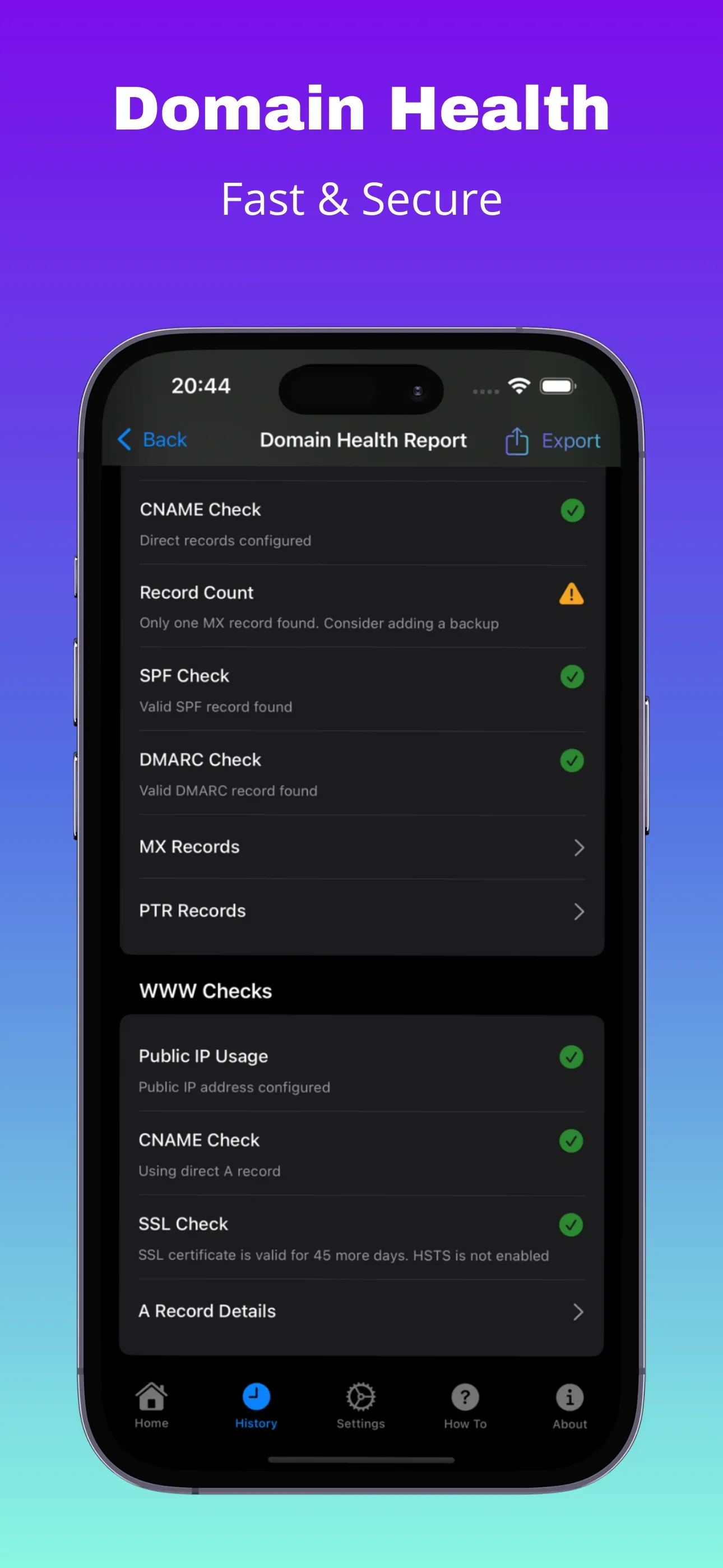 WWW checks with SPF